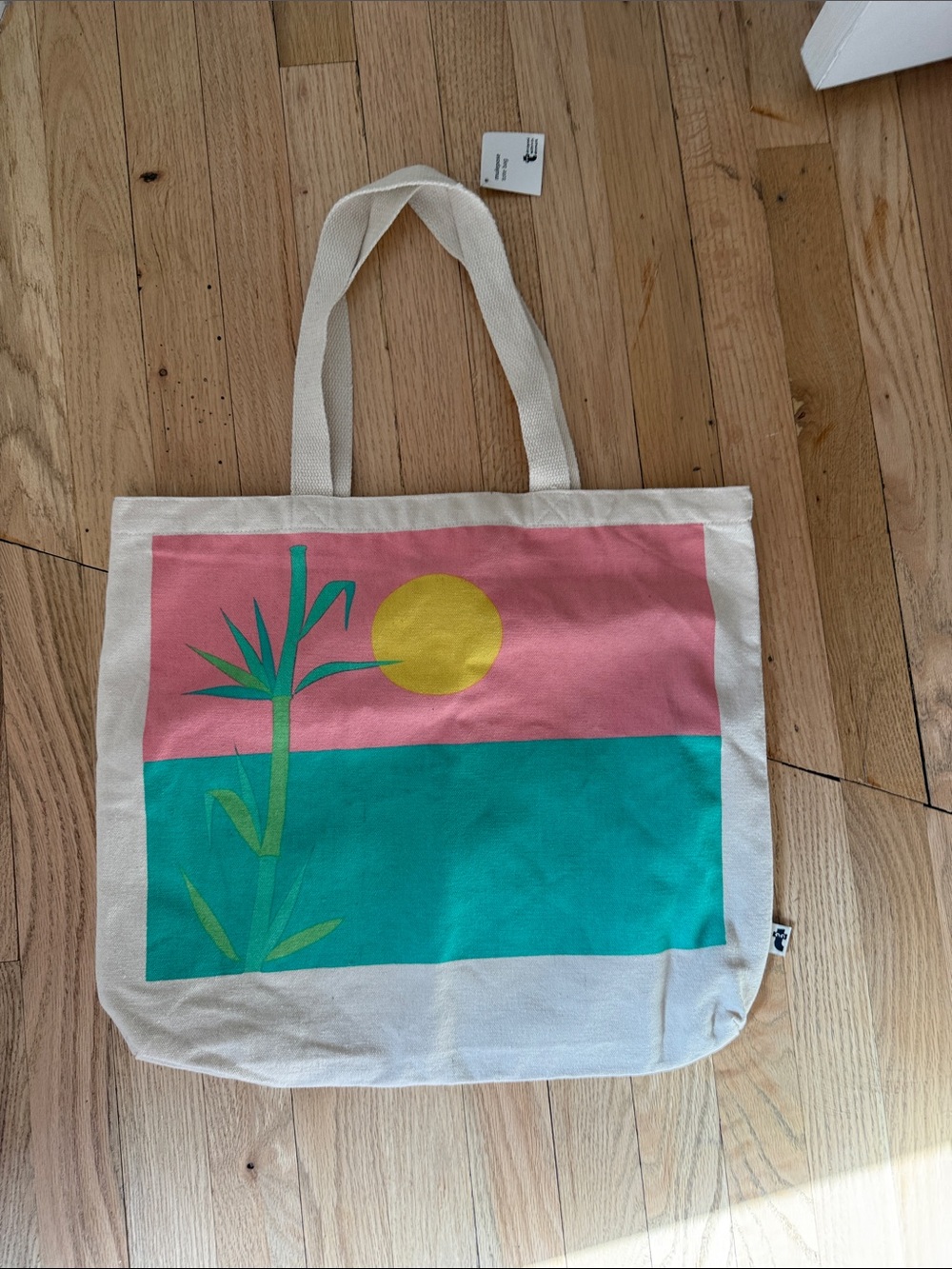 Sturdy Canvas Tote Bag with 90s Graphic